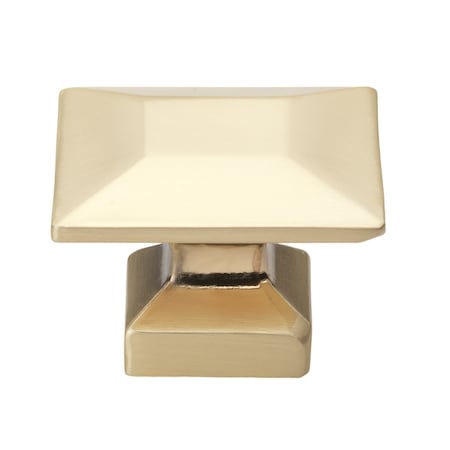 Gliderite Hardware 1-3/8 in. Champagne Gold Modern Square Cabinet Knob, 5PK 5101-CHPG-5